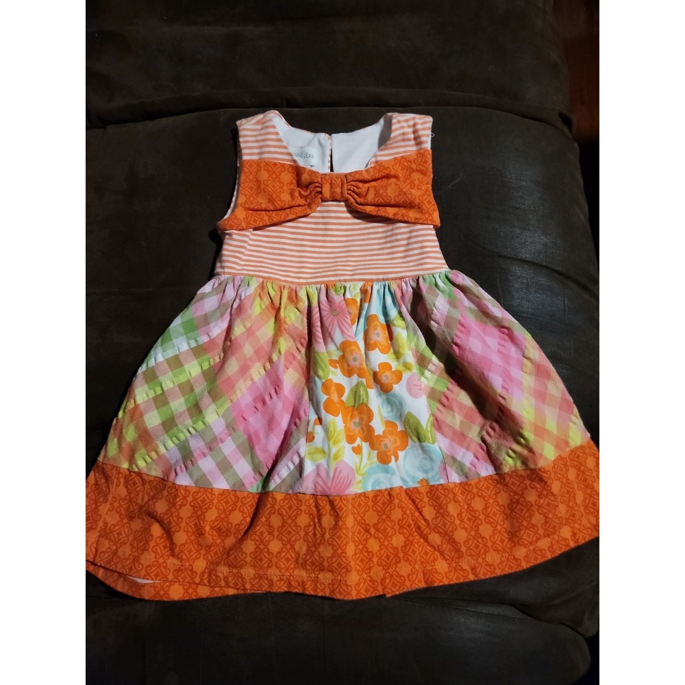 Bonnie jean spring floral dress size 4t orange
